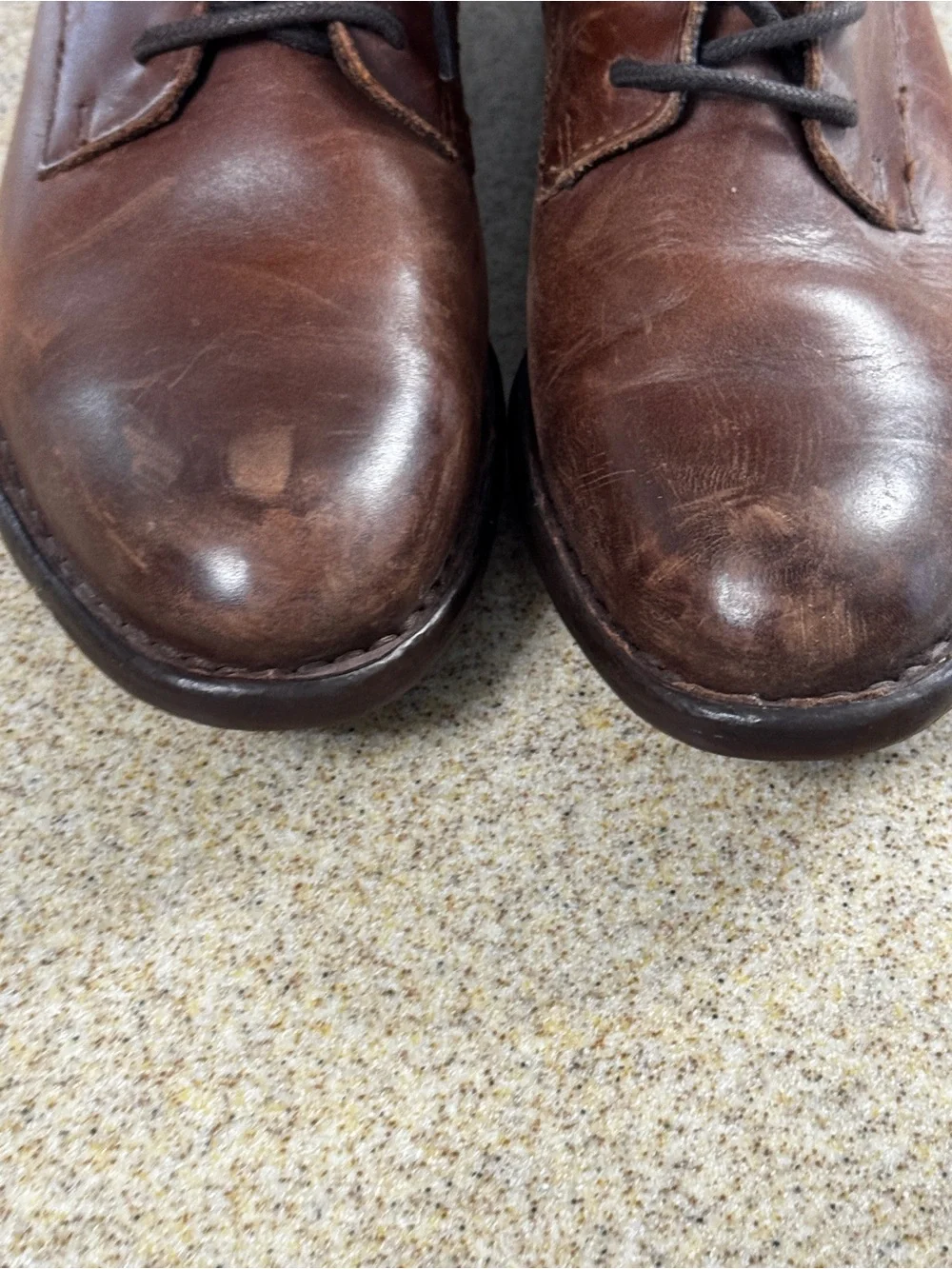 Born Betsey Dark Brown Leather Ankle Boots 8.5 Lace Up Zip